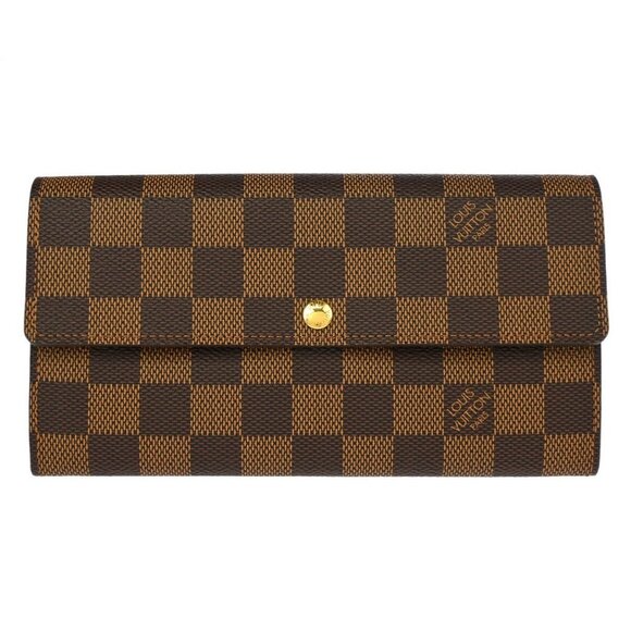 Louis Vuitton Damier Portefeuille Sarah Wallet N61734 CA5100 177046 - Picture 1 of 7